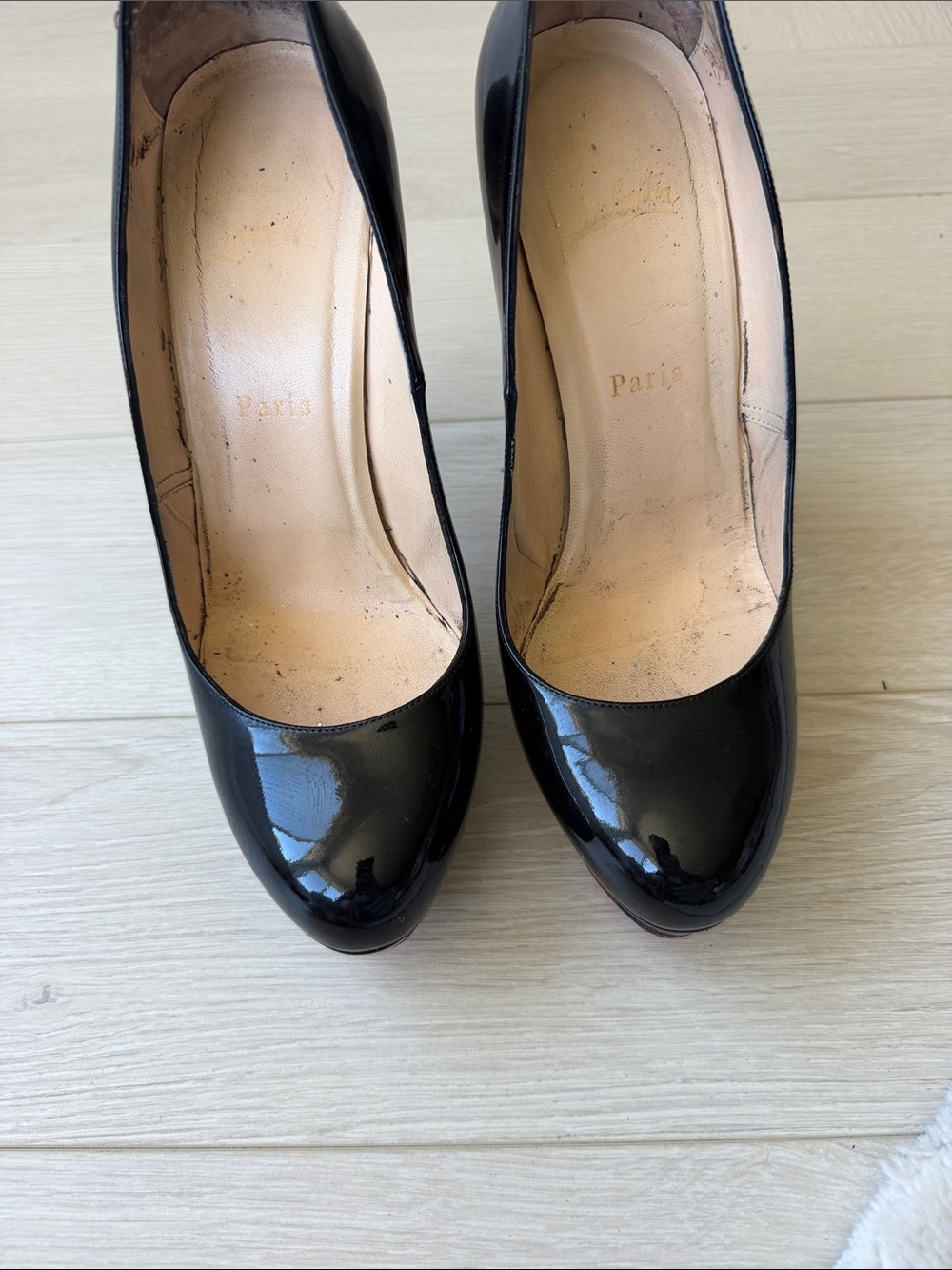 Christian Louboutin Bianca Black Patent Platform Pumps - Picture 5 of 5